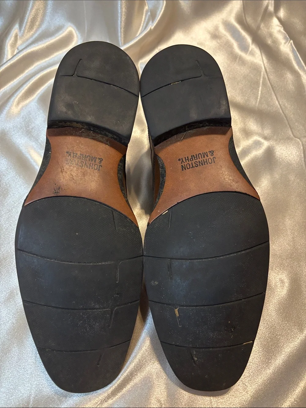 Johnston & Murphy Men's Brown Leather Cap-Toe Dress Shoes